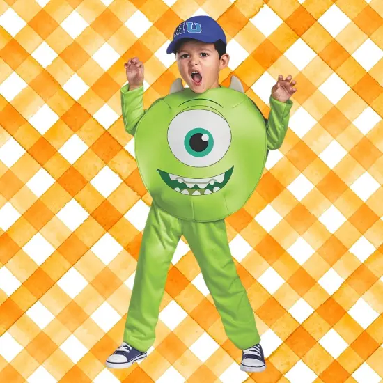 Boys Monsters University Mike Halloween Costume with Jumpsuit and Cap {3}