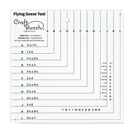 Non-Slip Flying Geese Tool Quilting Ruler Template - 8.5" x 8.5" {1}