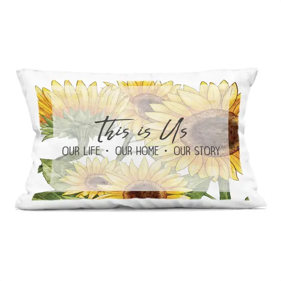 Stupell Industries This Is Us Sunflowers Indoor Pillow, 14 x 7 x 20 {1}