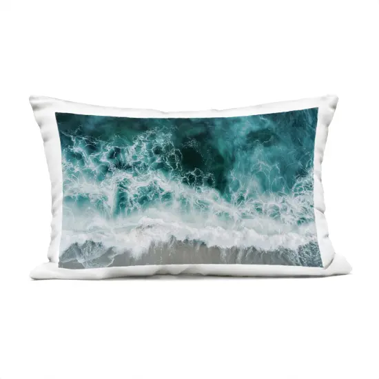 Stupell Industries Turbulent Hazy Waters Outdoor Pillow, 14 x 7 x 20 {1}