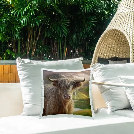 Stupell Industries Butterscotch Highland Cow Outdoor Pillow, 18 x 7 x 18 {2}