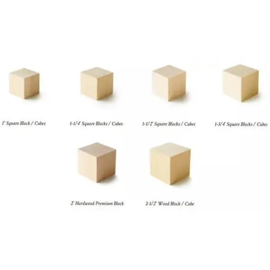Kitcheniva Wooden Blocks Solid Wood Cubes Square Blocks Kids Crafts DIY {5}