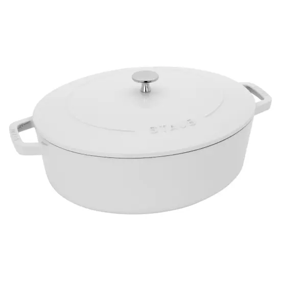 Staub Cast Iron 6.25-qt Shallow Oval Dutch Oven {2}