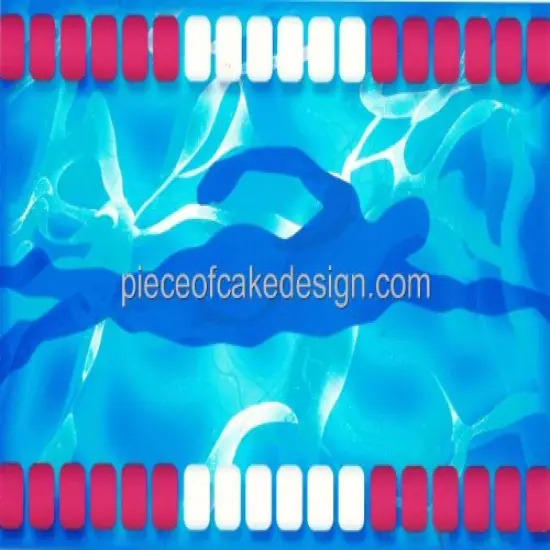 Swimming ~ Edible Icing Image Cake Topper {1}