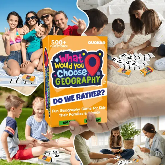 Board Game What Would You Choose Geography| Family Card Game {6}