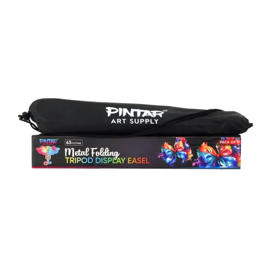 Pintar Easel Stand for Painting and Display - 63" Portable Metal Tripod Standing Art Easel with Bag, Foldable Easel Stand for Sign, Paint Canvas, Presentations, Wedding, Posters, Events & Displays {2}