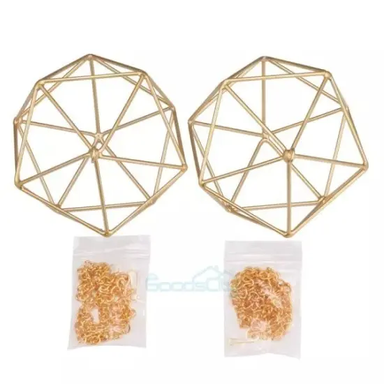 2Pack Metal Geometric Hanging Air Plant Holder Rack Air Pineapple Iron Hanging {1}