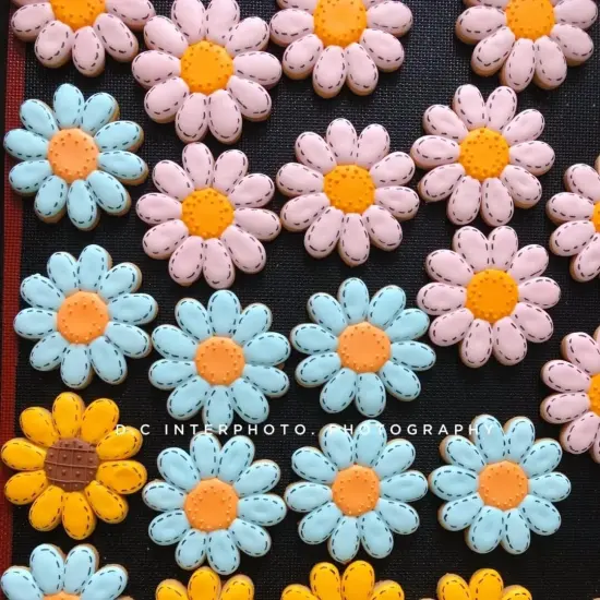 Spring & Summer Flower Cookie Cutters Set Rose Sunflower Tulip Daisy Butterfly Stainless Steel {4}