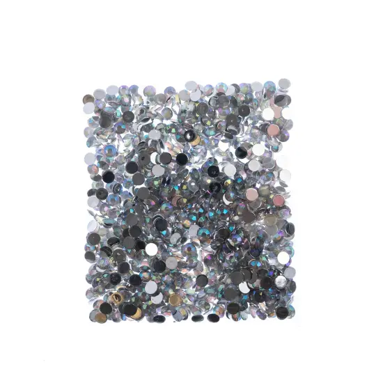 John Bead 6mm (SS28) Round Acrylic Flat Back Rhinestones, 1000pcs Crystal AB {4}