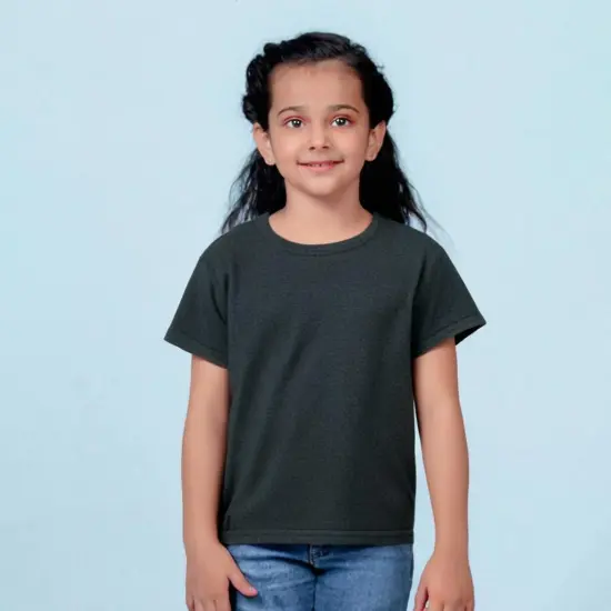 Gildan&reg; Heavy Cotton Youth Crewneck Short Sleeve T-Shirt - 5000B Dark heather {1}