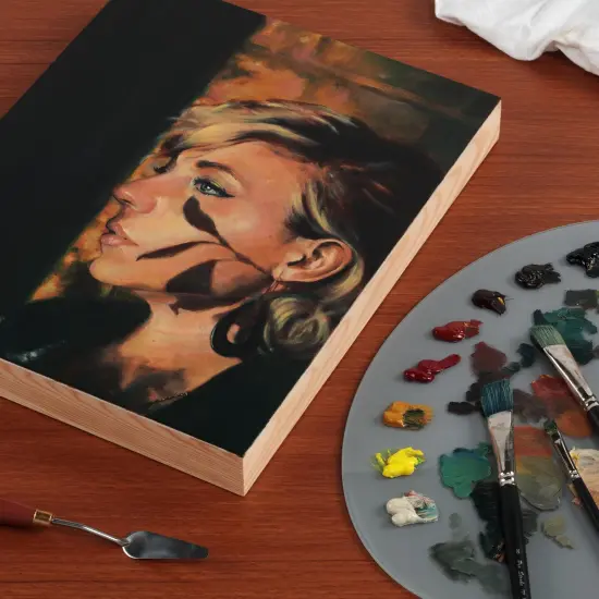 Creative Mark Mimik Recycled PET Cradled Canvas Panel 1-1/2" Depth- Single Canvas- Medium-Textured Painting Board for Eco-Conscious Artists, 14.11 oz Triple-Acrylic-Primed Weight {4}