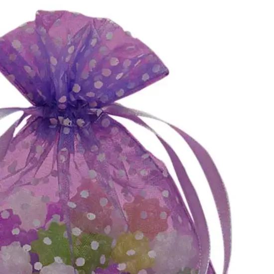Polka Dot Organza Bag 4" x 5" Practical and Decorative {5}
