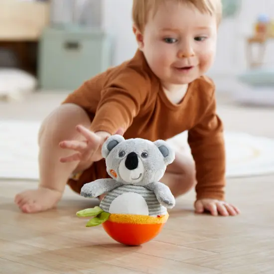 HABA Roly Poly Koala Wobbly Animal Chiming Baby Sensory Toys for Tummytime, Ideal Baby Toy for 6 Months+ Multicolor {3}