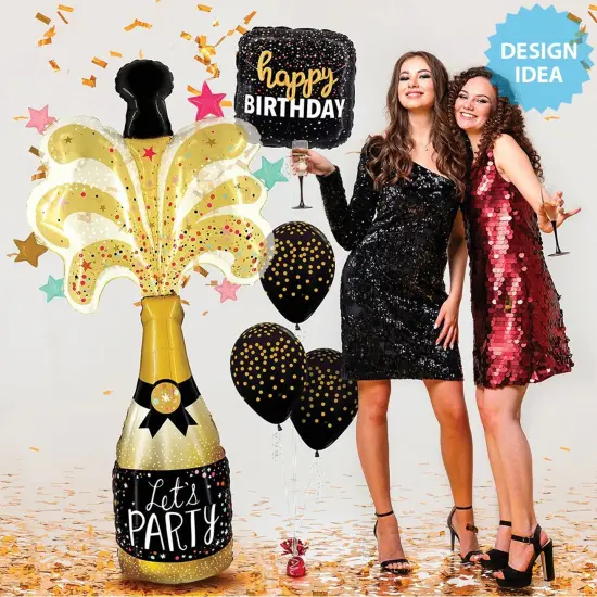 Betallic&reg; 65 Inch Special Delivery Party Champagne Balloon {1}