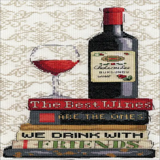 Design Works Counted Cross Stitch Kit 5"X7"-Red Wine {2}