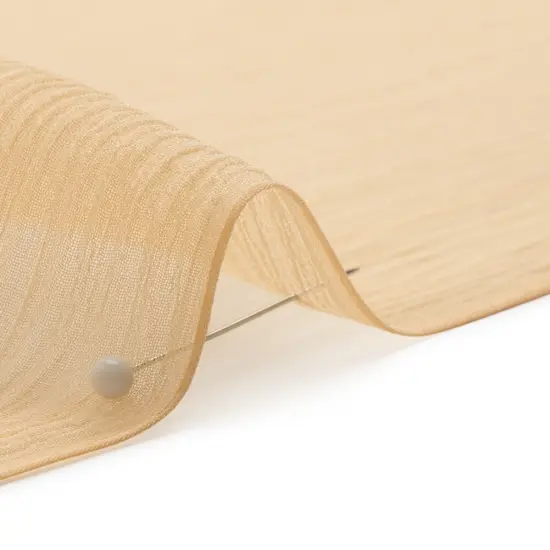 1 Yard 43" Wide Crinkled Silk Chiffon Fabric Ecru Sheer Lightweight Silk for Dresses, Scarves & Overlays {2}