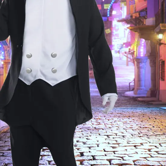 Classic Men's Penguin Costume Jacket Vest Bow Tie Pants Gloves {5}