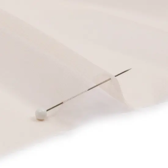 1 Yard Ecru Silk Chiffon Lightweight Sheer Fabric for Gowns Scarves Overlays, 44 Inches Width {2}