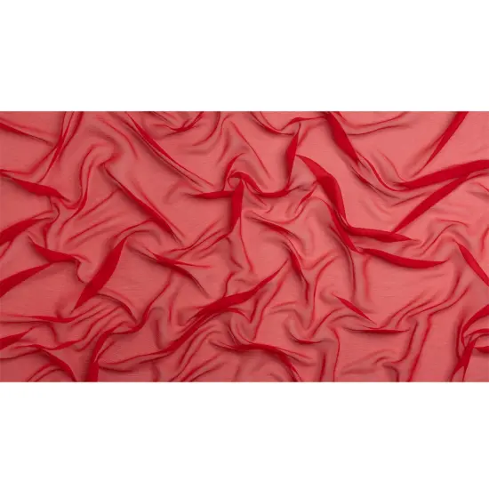 1 Yard Brick Sheer Crinkled Silk Chiffon Fabric for Flowing Dresses Scarves 43 inch Width {3}