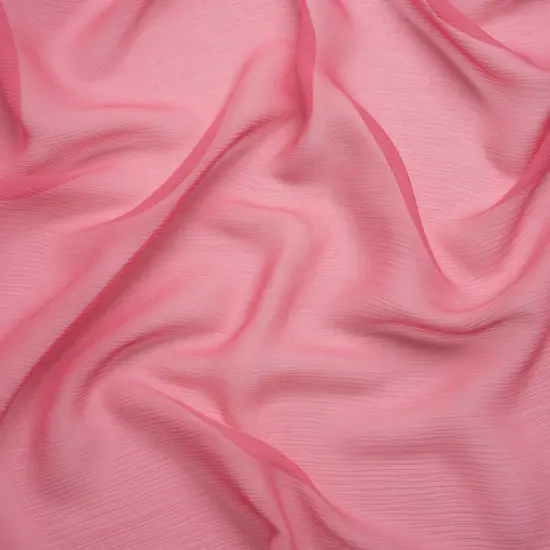 1 Yard Rapture Rose Sheer Crinkled Silk Chiffon Fabric for Flowing Dresses Scarves 43 inch Width {1}
