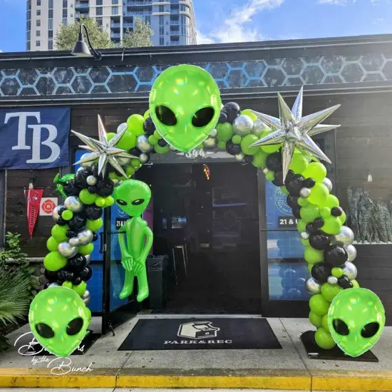 Alien UFO party supplies balloons(Green Alien Balloon 5pcs) {5}