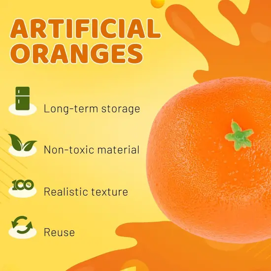 16 Pcs Artificial Oranges {2}