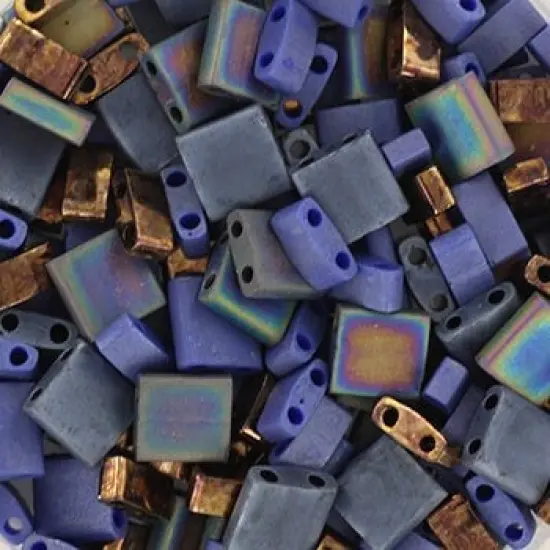 Miyuki Tila Bead Mix - Aqua Bronze, 7 grams {1}