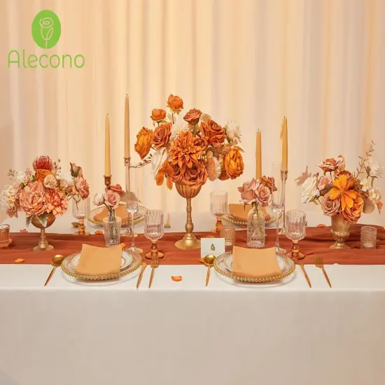 Orange Fake Flowers for Fall {2}