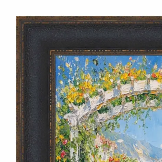 Wide Black Bronze Leather Picture Frame 18x24 frame {2}