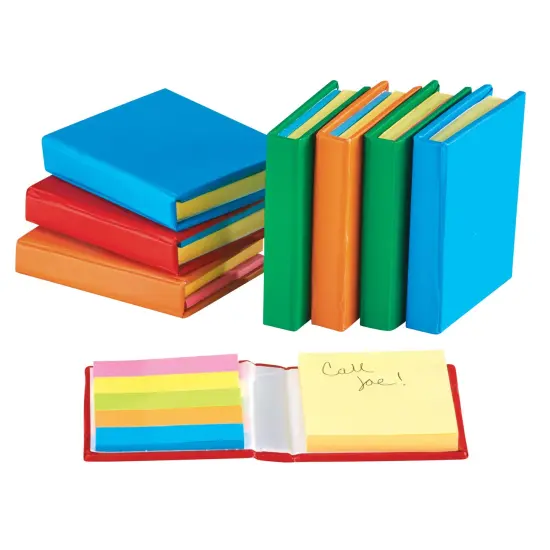 Collections Etc Set of 8 Sticky Notepads with 5 Colored Flag Notes {2}