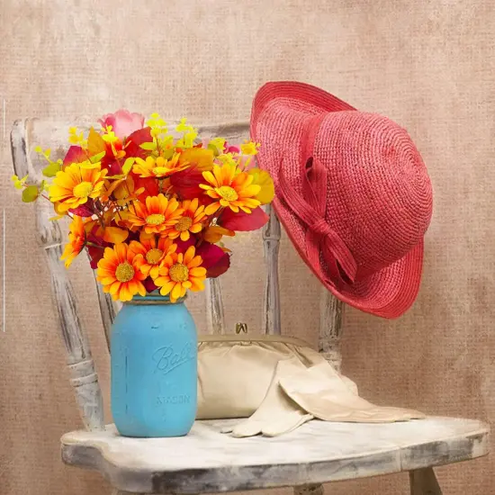 5 Bundles Fall Artificial Flowers - Sunflowers {2}