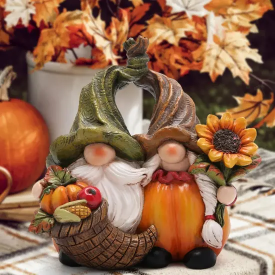 Pumpkin Gnome Figurines-Fall Pumpkin Gnomes {3}