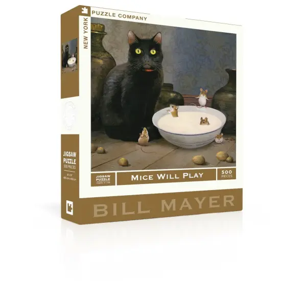 New York Puzzle Company Mice Will Play 500 Piece Piece Jigsaw Puzzle {2}