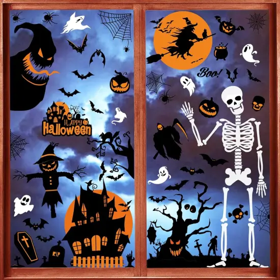 9 Sheets Window Clings Decals - Halloween Monster {1}