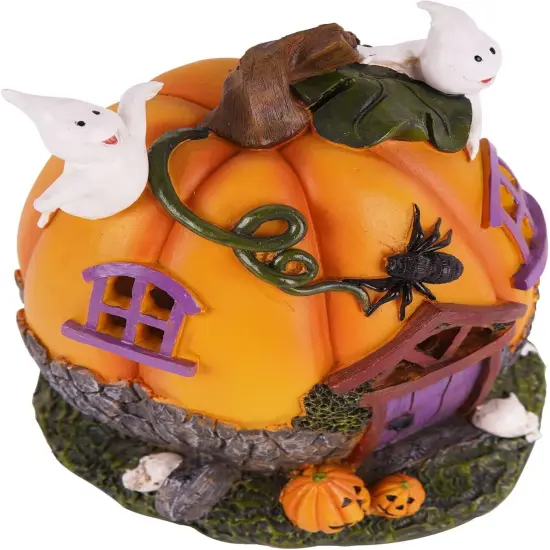 Halloween Pumpkin & Ghosts LED Resin Statue Decoration - Jack Lantern {5}