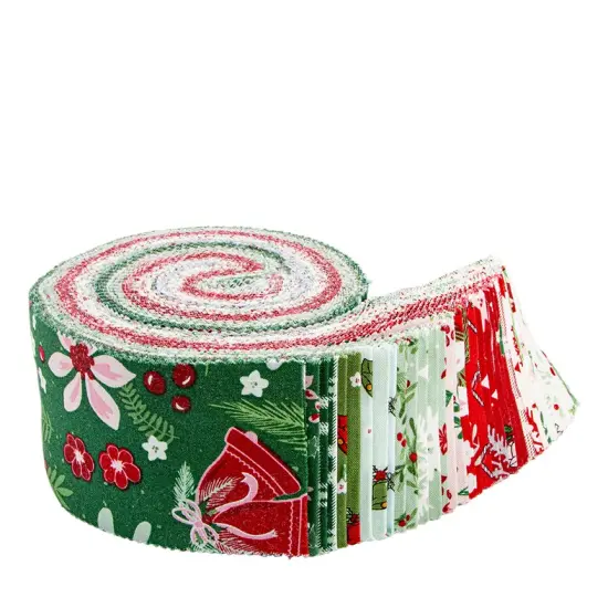 Mistletoe and Holly 2.5" Strip Roll (Jelly Roll / Rolie Polie) by Beverly McCullough for Riley Blake (RP-16400-40) {2}