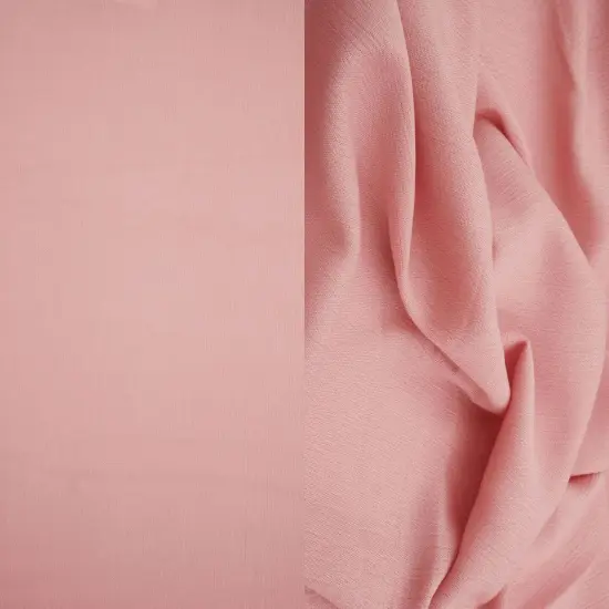 1 Yard Soft Rayon Crepon Fabric Solid Woven Textured Drapery Accent 50/51" Width ROSE LT {1}