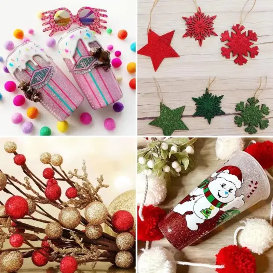 Red Fine Glitter 1 Pound 16 OZ Glitter Powder for Tumblers Resin Crafts Slime Cosmetic Nail {4}