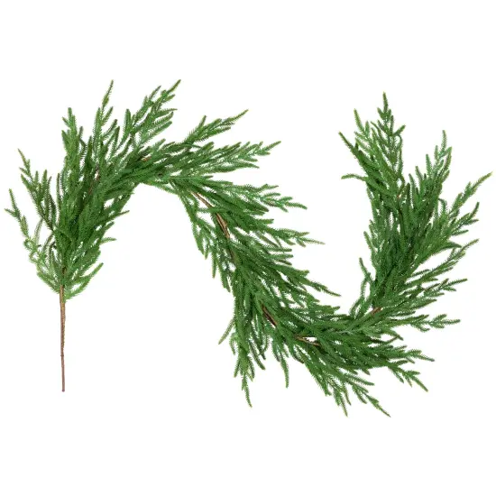Northlight Norfolk Pine Artificial Christmas Garland - 5' - Unlit Green {3}