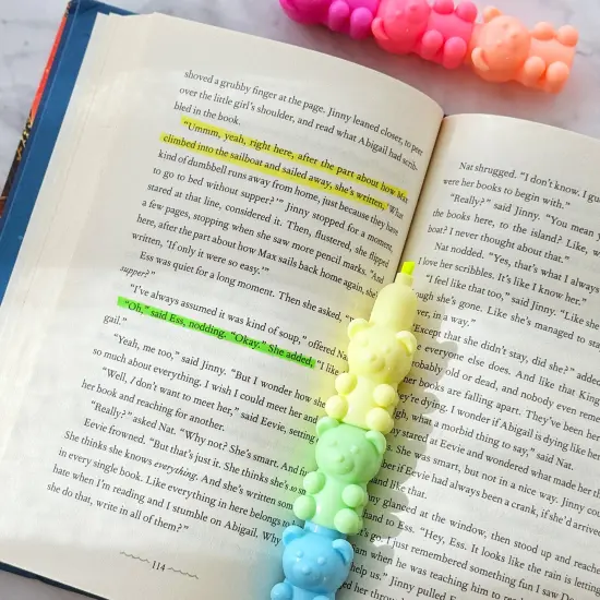 Wrapables Mini Stackable Highlighters, Cute Multi-color Markers, Teddy Bears {3}
