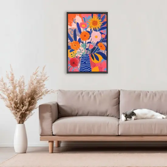 Stupell Industries Whimsical Floral Bouquet Floating Frame, design by LSR Creative Studio {2}