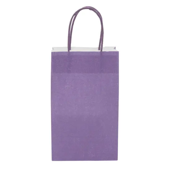 25-Pack Purple Gift Bags with Handles, 5.5x3.2x9-Inch Paper Goodie Bags for Party Favors and Treats, Birthday Party Supplies {5}