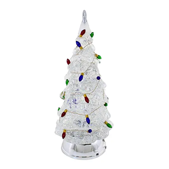 Roman 12.25 In Lighted Swirl Tree With Light Strand Christmas Figurine , Lighted Christmas Decor Clear {2}