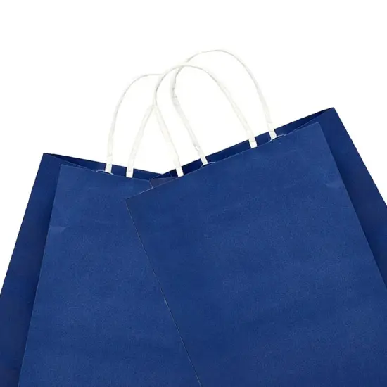 Convenient Bright Matte Shopping Bag with White Interior 6" x 3 1/4" x 8 3/8" {5}