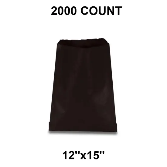 Colored Paper Merchandise Bags 12" x 15" Black {1}