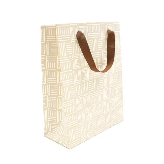 Handmade Paper Gift Bags - Set of 5, (9 X 4 X 11.5 Inch) Brown {3}