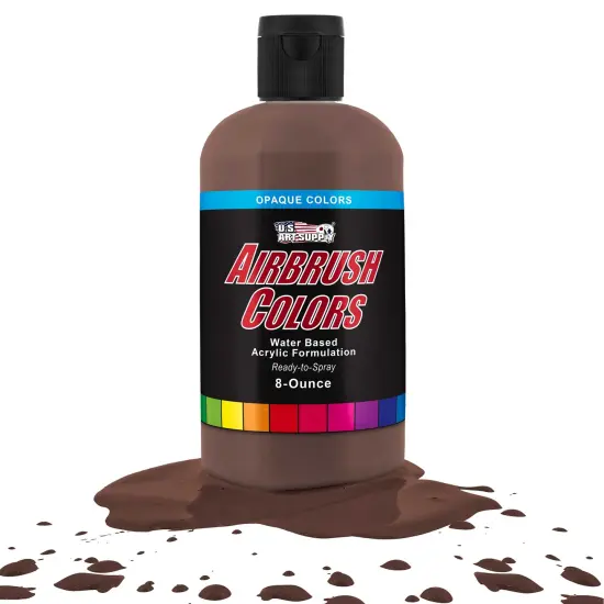 Dark Brown, Opaque Acrylic Airbrush Paint, 8 oz. {1}