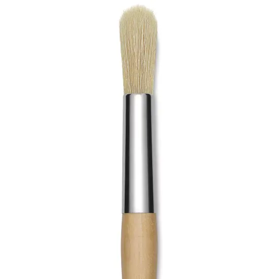Blick Mega Natural Bristle Brush - Mega Round, Short Handle, Size 30 {1}