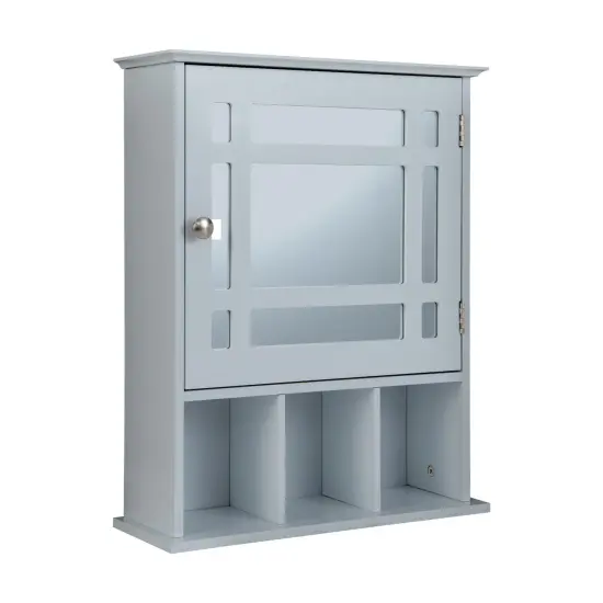 Wall Mounted Bathroom Cabinet with Mirrored Magnetic Door Holder White {7}