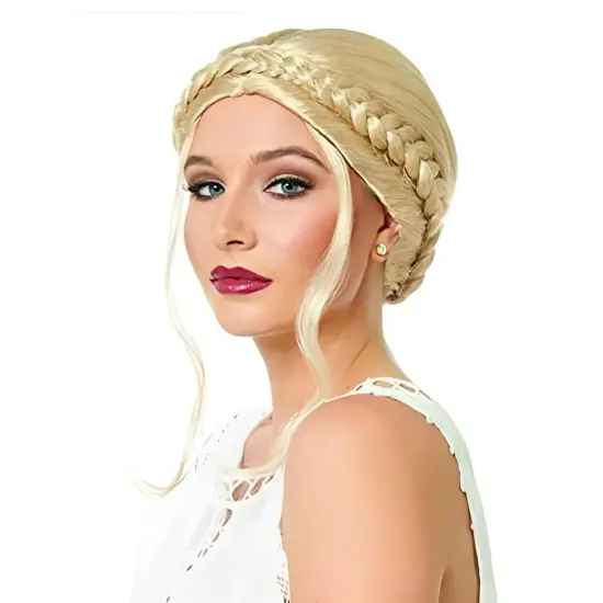 Milkmaid Braided Blonde Adult Costume Wig {1}